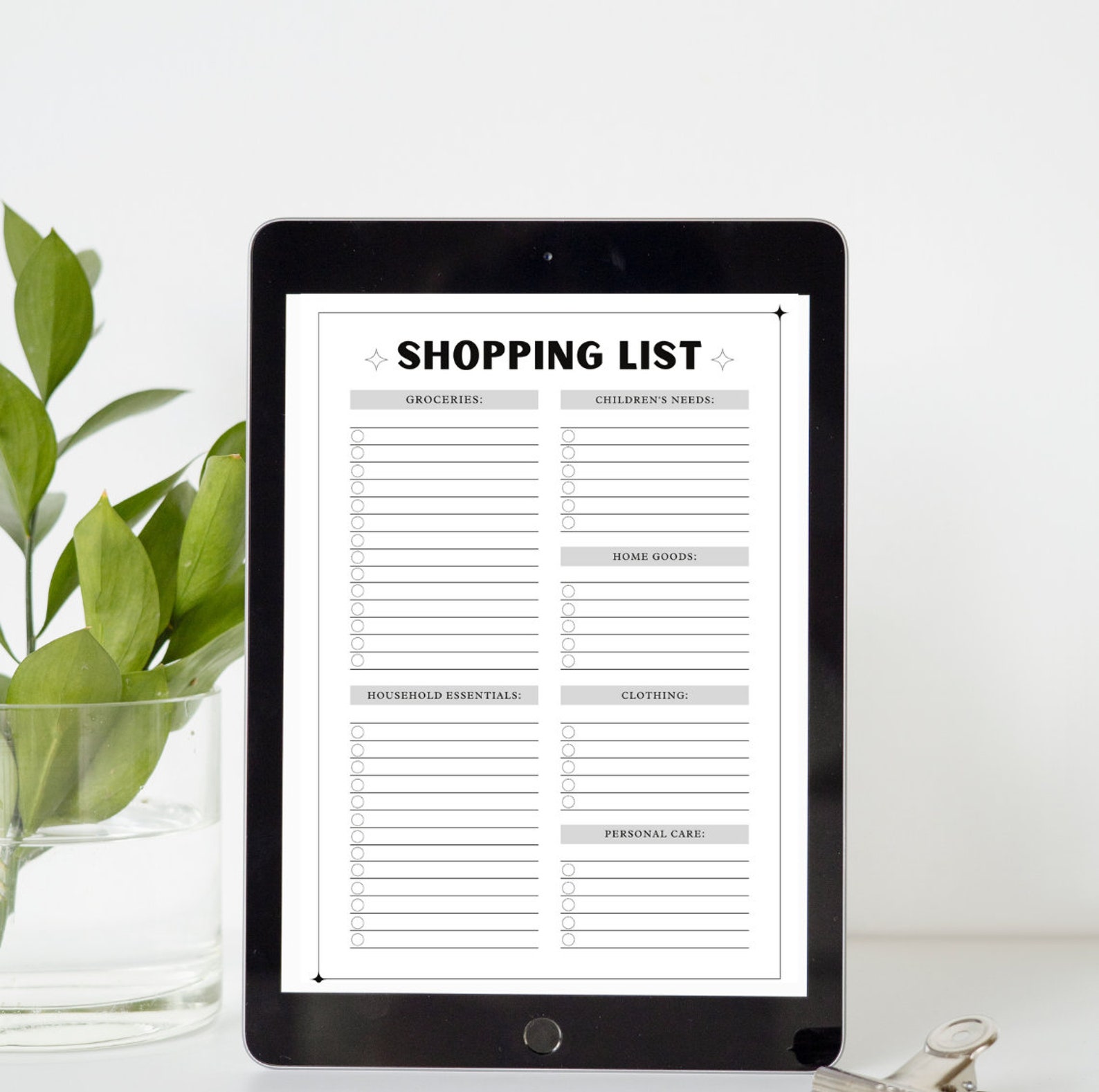 Shopping List Pdf, Editable Grocery List, Printable Shopping List, Digital Shopping List ...