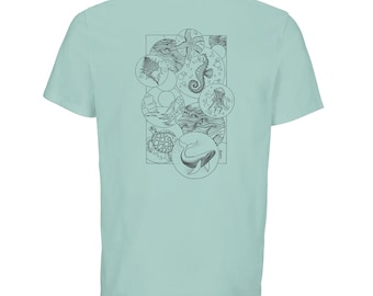 Sea Love | Lazomi | Organic Cotton T-shirt |