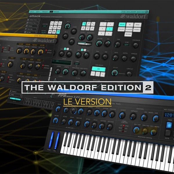Waldorf Edition 2 LE | Genuine License | PPG Wave | Attack | 2-Pole | Synth | Percussion | Filter | Plugins | vst vst3 au aax | Mac Windows