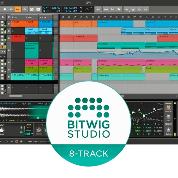 Bitwig Studio 8-Track | Genuine License | DAW | Music Production Software | Mac Windows