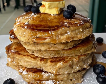 Receta de panqueques de suero de leche estilo café