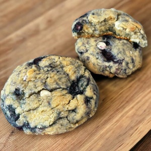 Przepis na ciasteczka z górnej części muffinki jagodowej