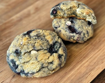 Receta de galleta de panadería con tapa de muffin de arándanos