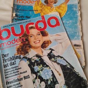 Burda Moden 1978 / 2 With Instructions, Really Vintage Fashion Magazine, Cutting Sheet, Sewing Pattern Book, Patterns & How To, Old Magazine