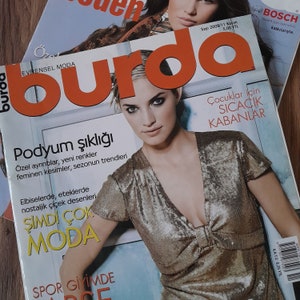 Burda 2008/11 con istruzioni, rivista di moda antica, foglio di taglio facile, grande taglia di cucito, modelli come fare, modello di abito