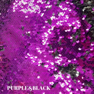 Reversible Sequin Iridescent Fabric By The Yard, Glitter Evening Dress Cloth, Shiny Prom Gown Cloth Material, Mermaid Mesh Fabric