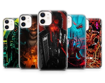 Cyberpunk 2077 Housse de téléphone pour iPhone 15 Pro Max 14 13 12 11 XR SE, Samsung S23 S22 S21 Fe S20 A13 A14 A73 A53, Pixel 8 7 6A