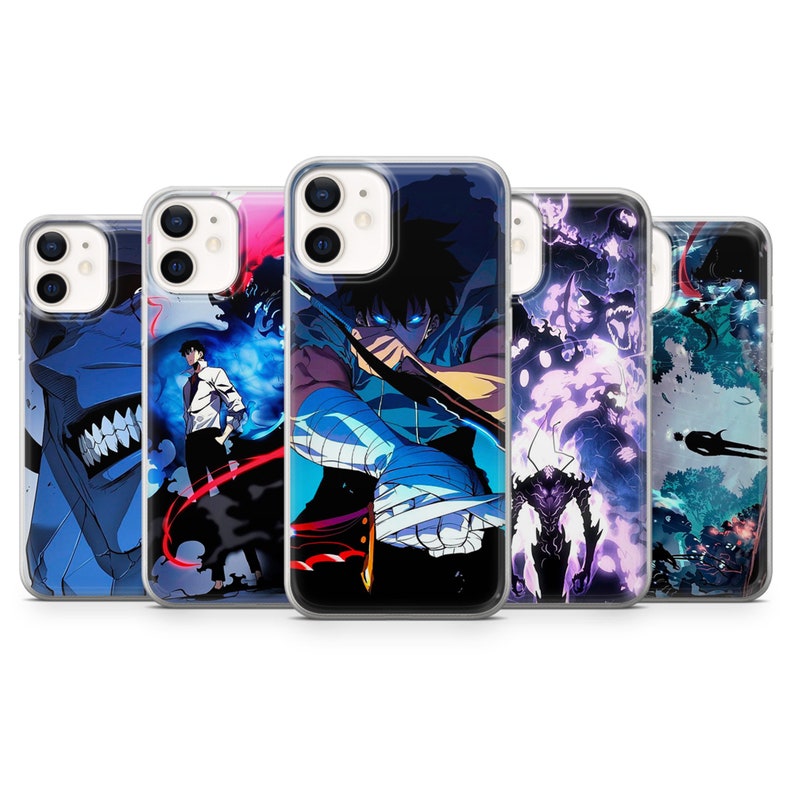 Solo Leveling Phone Case Cover pour iPhone 15 Pro Max 14 13 12 11 XR SE, Samsung S23 S22 S21 Fe S20 A13 A14 A73 A53, Pixel 8 7 6A image 1