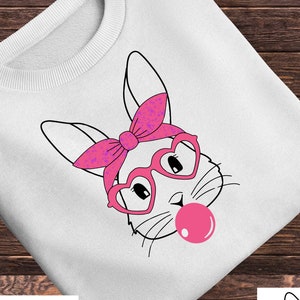 Pacote Retro Coelhinho da Páscoa SVG / PNG - Bubblegum Bliss conjunto cesta de Páscoa presentes para ele seu arquivo digital baixar presente coelho vintage fofo
