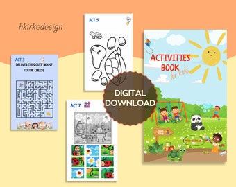 Puzzle digitale per bambini - Divertenti attività educative da esplorare - Libro divertente - Download digitale - Per bambini - 9 attività - Copia/Agglutina