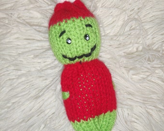 Christmas monster knit plush | knit, handmade, plush toy