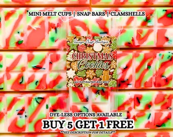 Christmas Cookies Soy Wax Melts for Warmer | Holiday Bakery Dessert Scent | Strong Scented | Snap Bar, Clamshell | Non-Toxic Home Fragrance