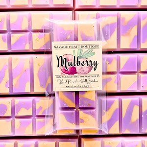 Mulberry Scented, Wax Melt Snap Bar for Warmer, All-Natural Soy Wax Melts, Strong Scented, Vegan, Toxic-Free Hand Poured, Fall, Winter