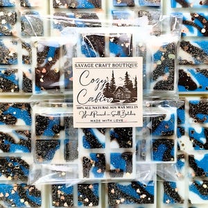 Cozy Cabin Scented, Wax Melt Snap Bar for Warmer, All-Natural Soy Wax Melts, Strong Scented, Vegan, Toxic-Free Hand Poured