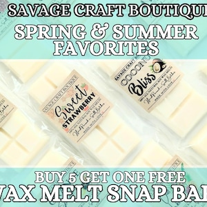FRÜHLING & SUMMER Wachs schmelzen Snap Riegel für Stövchen, All-natürliche Sojawachs Melts, Stark duftend Giftfrei, handgemachte Geschenkideen Raumduft