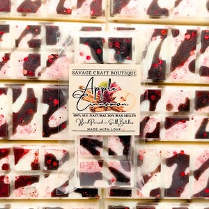 Apple Cinnamon Scented, Wax Melt Snap Bar for Warmer, All-Natural Soy Wax Melts, Strong Scented, Vegan, Toxic-Free Hand Poured