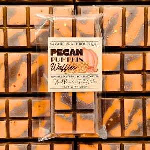 Pecan Pumpkin Waffles Scented, Wax Melt Snap Bar for Warmer, All-Natural Soy Wax Melts, Strong Scented, Vegan, Toxic-Free Hand Poured