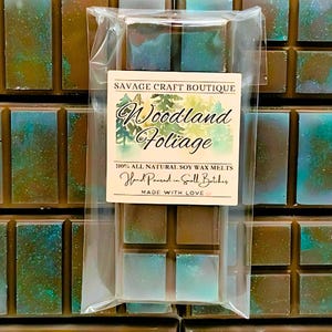 Woodland Foliage Scented, Wax Melt Snap Bar for Warmer, All-Natural Soy Wax Melts, Strong Scented, Vegan, Toxic-Free Hand Poured