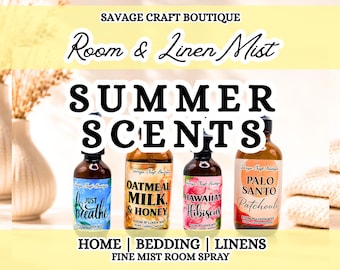 SUMMER SCENTS | Room & Linen Mist | Room Spray | Handmade Home Fragrance | Fabric Freshener | Bedding Refresh | Choose Your Scent