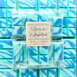 Rain & Angelica Type Scented, Wax Melt Snap Bar for Warmer, All-Natural Soy Wax Melts, Strong Scented, Vegan, Toxic-Free Hand Poured