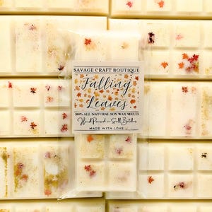Falling Leaves Type Scented, Wax Melt Snap Bar for Warmer, All-Natural Soy Wax Melts, Strong Scented, Vegan, Toxic-Free Hand Poured