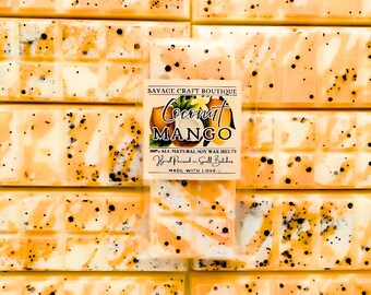 Coconut Mango Scented, Wax Melt Snap Bar for Warmer, All-Natural Soy Wax Melts, Strong Scented, Vegan, Toxic-Free Hand Poured