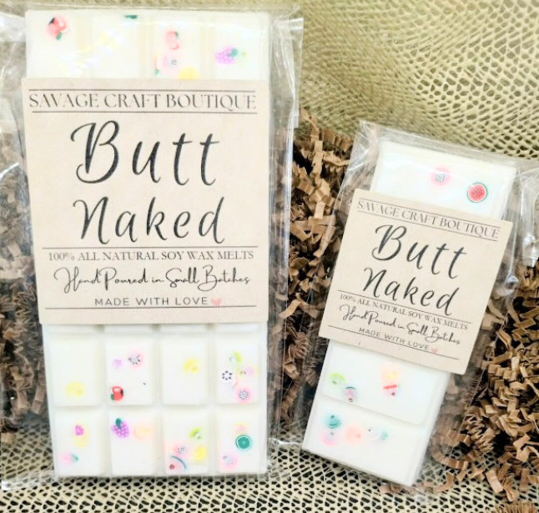 Butt Naked, Wax Melt Snap Bar for Warmer, All-natural Soy Wax Melts