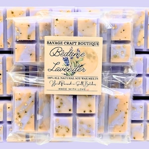 Bedtime Lavender Scented, Wax Melt Snap Bar for Warmer, All-Natural Soy Wax Melts, Strong Scented, Vegan, Toxic-Free Hand Poured