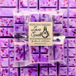 Love Spell Type Scented Wax Melt Snap Bar for Warmer, All-Natural Soy Wax Melts, Strong Scented, Vegan, Toxic-Free Hand Poured