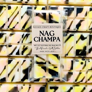 Nag Champa Duft, Wachs Melt Snap Bar für Stövchen, Natürliche Soja Wachs Melts, Stark duftend, Vegan, Giftfrei Hand gegossen