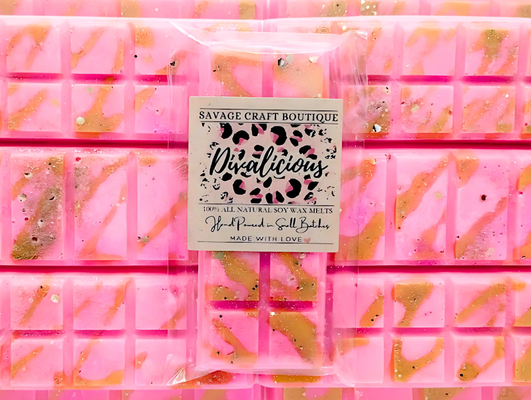 Divalicious Type Scented, Wax Melt Snap Bar for Warmer, All-Natural Soy Wax Melts, Strong Scented, Vegan, Hand Poured, Designer Scents
