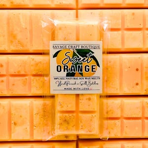 Süße Orange Typ duftende, Wachs Melt Snap Bar für Stövchen, All-natürliche Sojawachs schmilzt, stark duftend, Vegan, Giftfreie Hand gegossen