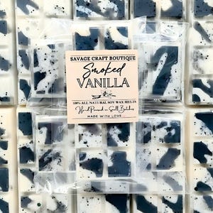 Smoked Vanilla Scented, Wax Melt Snap Bar for Warmer, All-Natural Soy Wax Melts, Strong Scented, Vegan, Toxic-Free Hand Poured