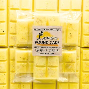 Lemon Pound Cake Duft, Wachs Melt Snap Bar für Stövchen, Natürliche Sojawachs Melts, Stark duftend, Vegan, Giftfrei Hand gegossen