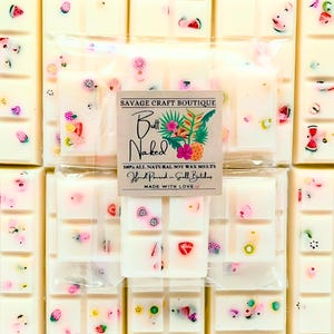 Butt Naked Scented, Wax Melt Snap Bar for Warmer, All-Natural Soy Wax Melts, Strong Scented, Vegan, Toxic-Free Hand Poured