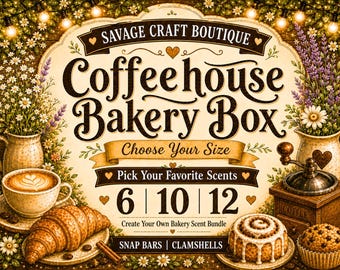 Coffeehouse Bakery Wax Melt Bundle | Pick Your Scents | Soy Wax Melts | Coffee & Dessert Home Fragrance | Mini Cups Snap Bars Clamshells