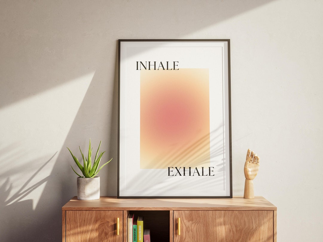 Inhale Exhale Poster, Sayings Poster Inhale Exhale, Yoga Poster ...
