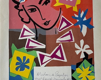 Henri Matisse - Antique Lithograph, Created: 1959 Mourlot Studios Paris, France