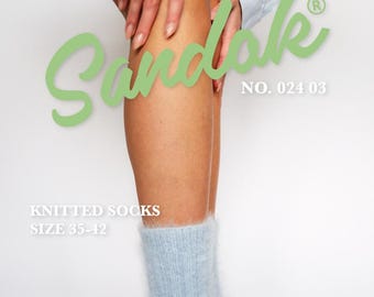 Knitted rib socks English (digital download)