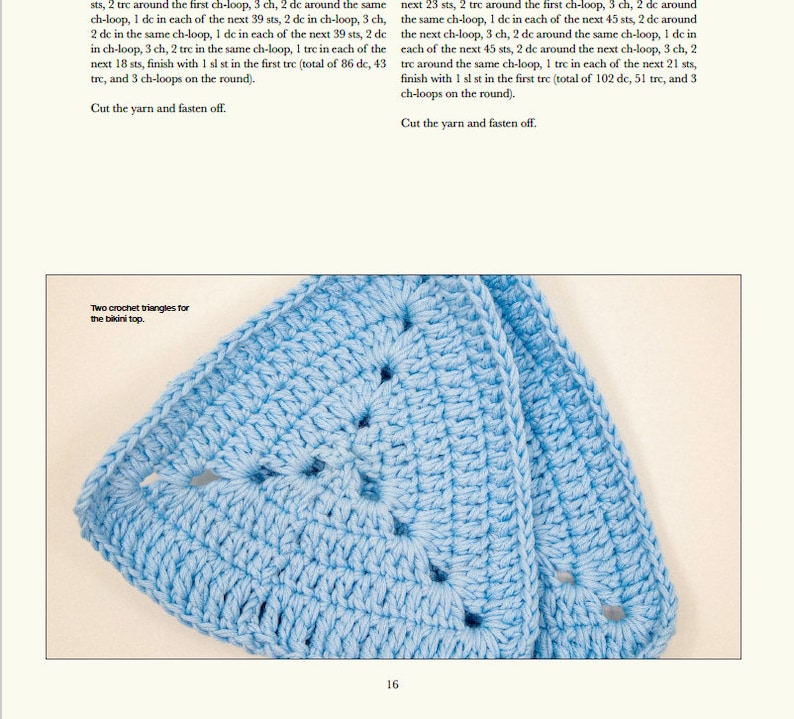 Page from the actual pattern.