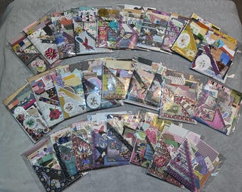 Handmade pocket of Junk Journal, Scrapbooking Mystery Set (20-25+ pieces with pocket)