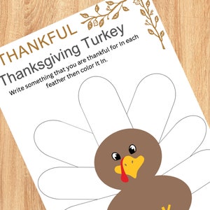 感謝の七面鳥のぬり絵 | 印刷可能な七面鳥の子供向け工作 | 感謝祭の七面鳥の印刷物 | 七面鳥の印刷可能なアクティビティ