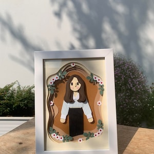 Gepersonaliseerde portretten - Aangepaste 3D Papercraft-sculptuur - Handgemaakte papierkunst - Uniek jubileumcadeau - Woondecoratie