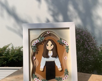 Personalized Portraits - Custom 3D Papercraft Sculpture - Handmade Paper Art - Unique Anniversary Gift - Home Decor