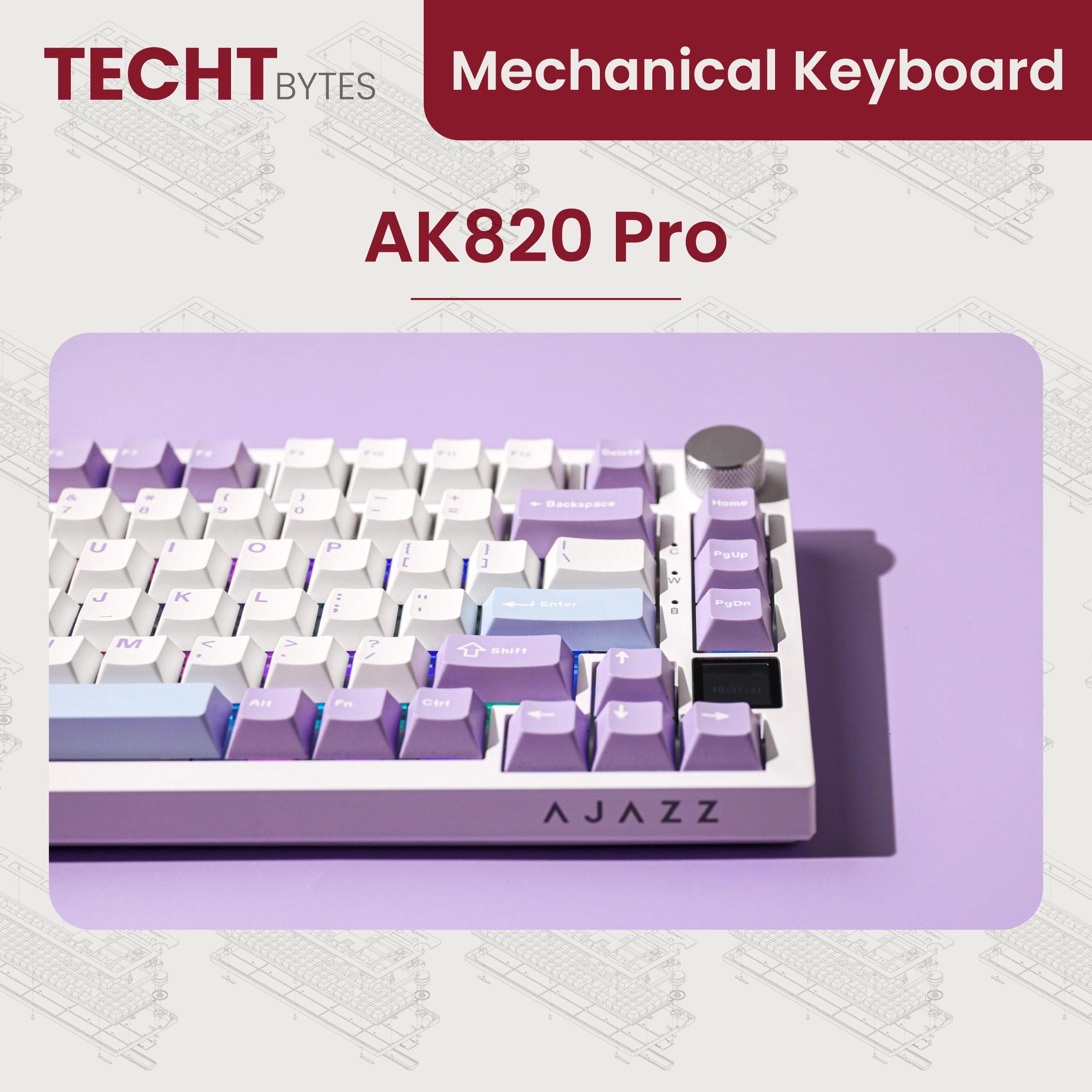 Ajazz AK820 Pro Mechanical Keyboard | Hot-swappable | Tri-mode ...