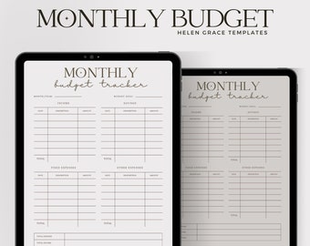 Budget monthly tracker / expense tracker / budget planner / money tracker / instant download / financial planner / digital income tracker