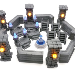 Colunas, altares, escadas, pilares, fontes e paredes para: Gloomhaven, Frosthaven, Lion's Maw, Dungeon and Dragons RPG e TTRPG