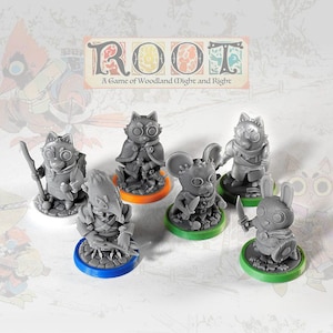 Inoffizielle, aus Harz gedruckte Miniaturen für Root – Komplettes Basisset