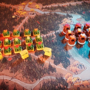 3D-gedruckte Token für Roots Riverside-Erweiterung | Gärten und Handelsposten