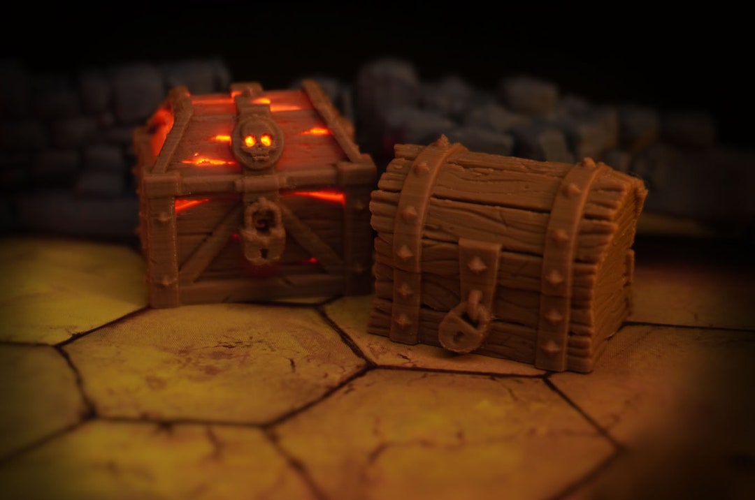 3D Treasure Chest Pack for Gloomhaven, Frosthaven, Heroquest and Lion's